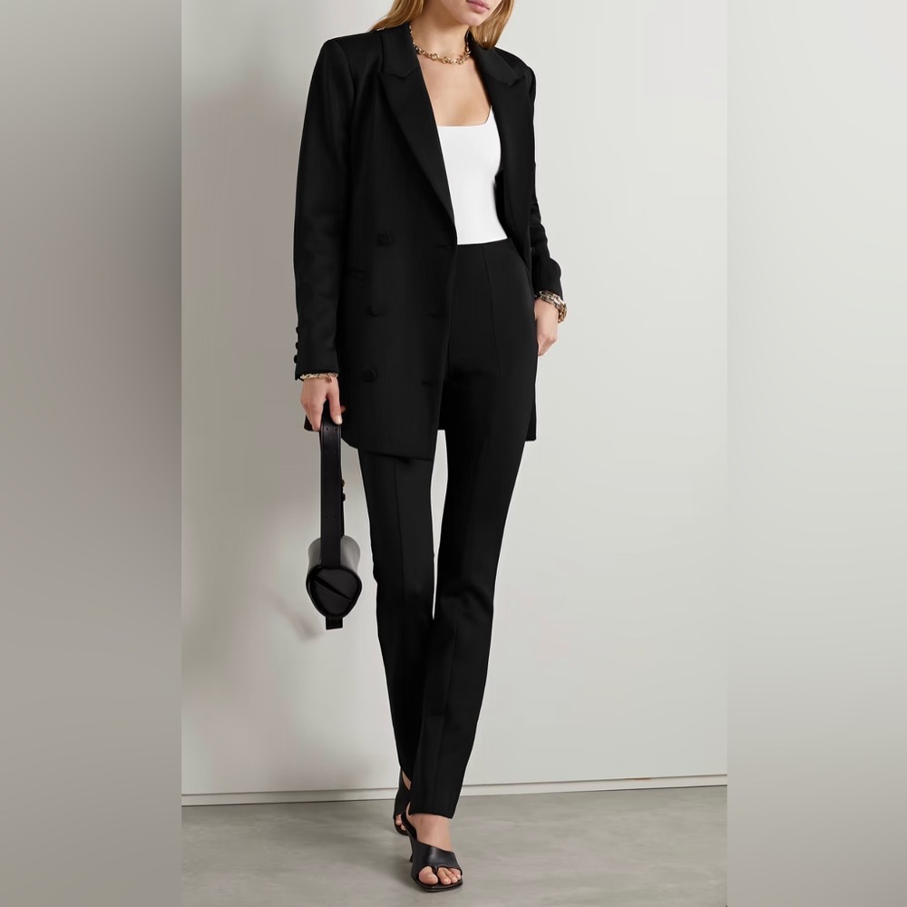 GOOD AMERICAN Good Waist Stretch-Scuba Straight-Leg Pants